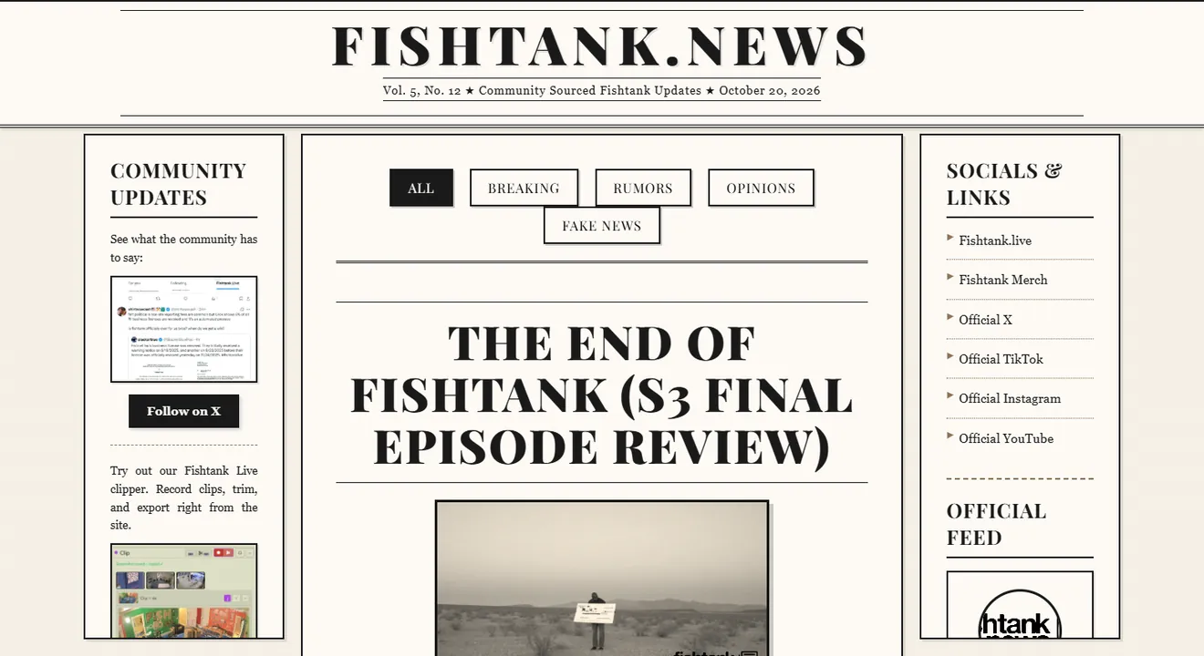 Fishtank News